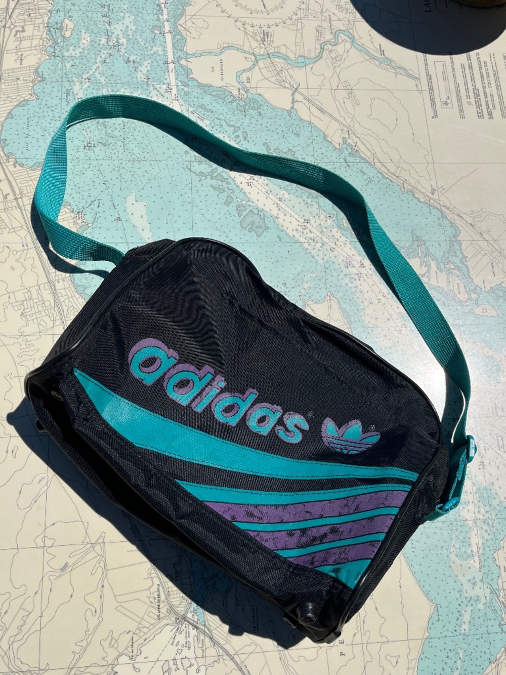 Vintage Adidas West Germany Trefoil Graphic Bag